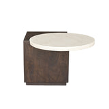 Beistelltisch Numa Braun Marmor 60 cm