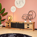 Lade das Bild in den Galerie-Viewer, TV Lowboard Bombay Mangoholz natur massiv Industrial Style Schrank 200 cm
