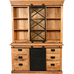 Lade das Bild in den Galerie-Viewer, Buffetschrank Bombay Mangoholz natur massiv Industrial Style 160 cm
