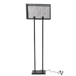 Lade das Bild in den Galerie-Viewer, Industrial Stehlampe con Gaze Metall schwarz mit Gitter
