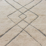 Design Fransenteppich Shev beige schwarz Modern 2 Größen Baumwolle