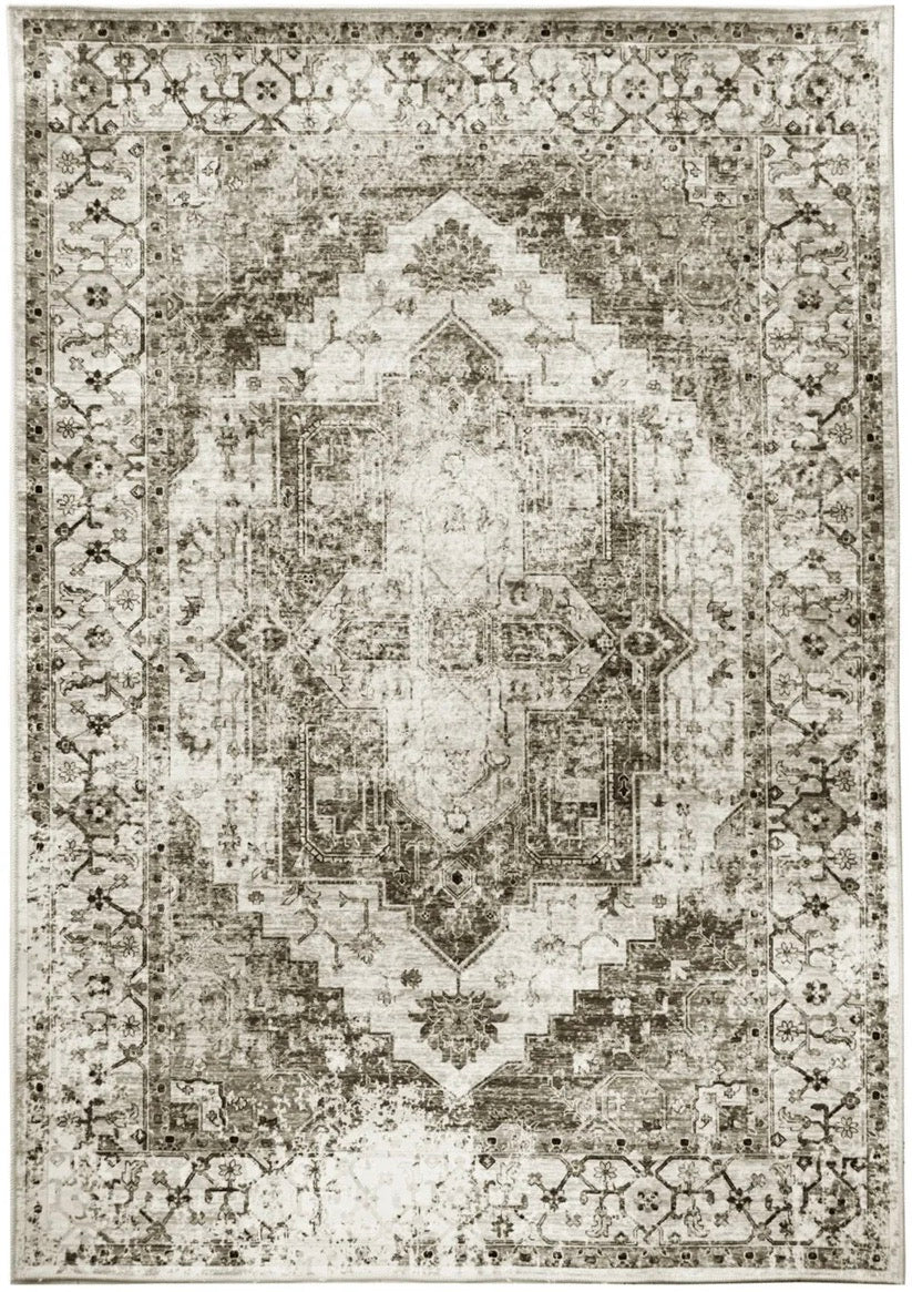 Teppich Sarah Vintage creme braun grau in 2 Größen