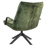 Velours Design Samt Drehsessel mit Armlehne Besucher Chill Sessel Wohnzimmer 2 Farben