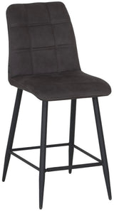 Mikrofaser Barstuhl Dexy in 3 Farben Anthrazit Cognac Braun und Olivgrün