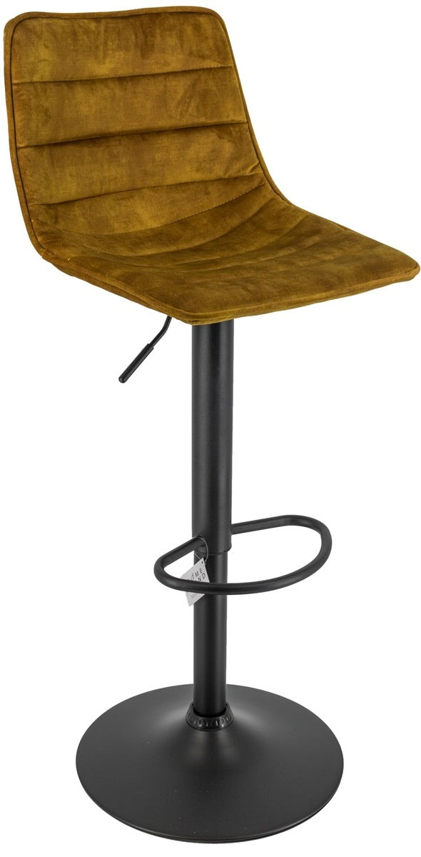Samt Velours Sitzhocker Tokyo höhenverstellbar Barhocker 3 Farben