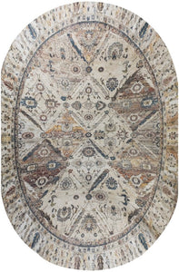 Teppich Ismar oval Vintage beige-hellbraun Multicolor in 160x230cm