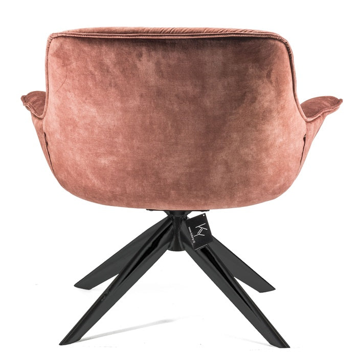 Samt Drehsessel Lounge Sessel anthrazit rosa/ pink grün Industrial 3 Farben