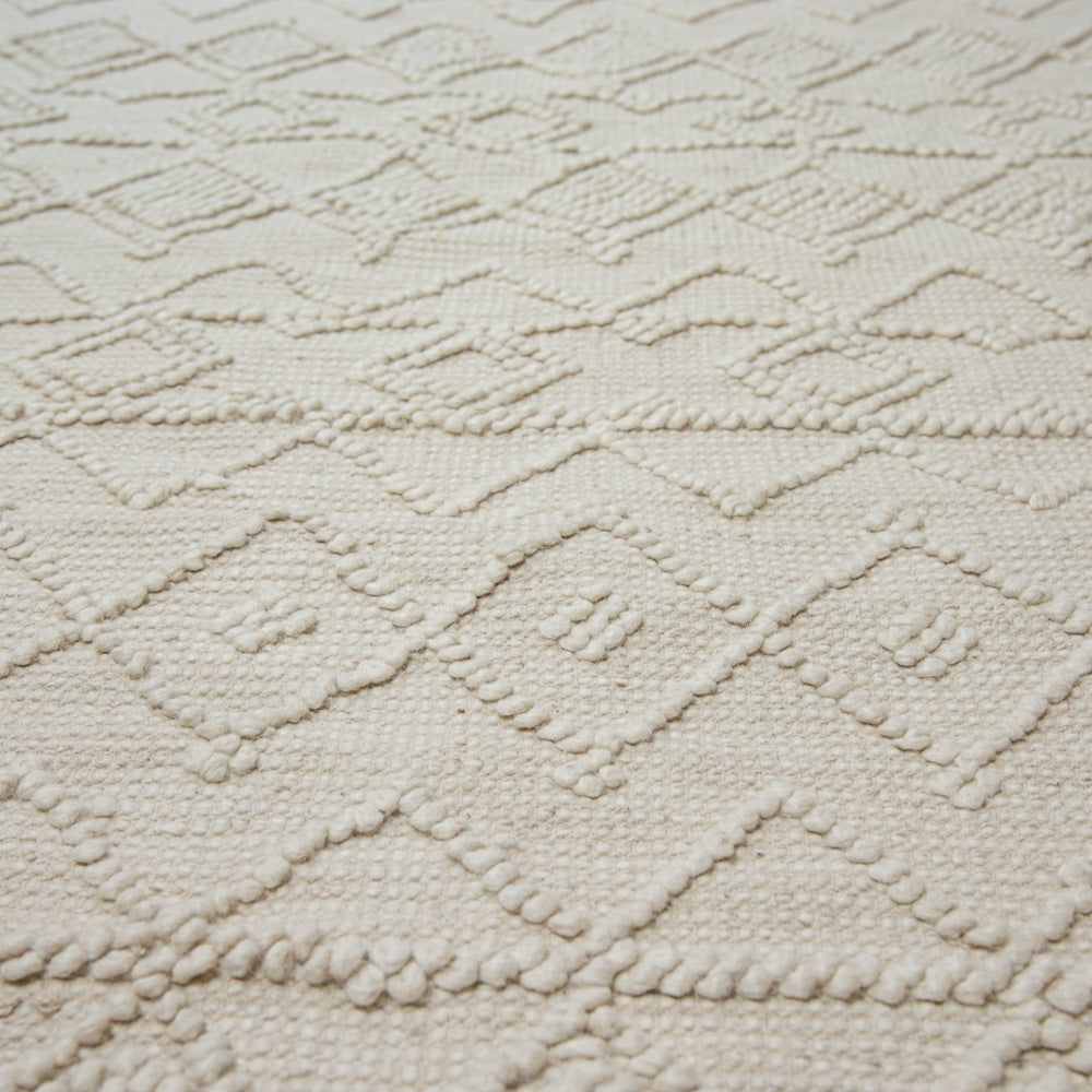 Design Fransenteppich Dev beige Modern 2 Größen Baumwolle