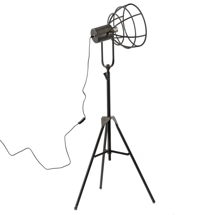 Stehlampe Industrial Satelit schwarz Dreifuss