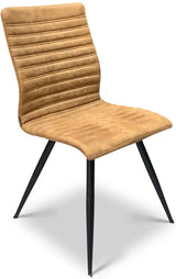 Stuhl Arti Mikrofaser in 2 Farben Cognac braun und Anthrazit