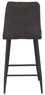 Mikrofaser Barstuhl Dexy in 3 Farben Anthrazit Cognac Braun und Olivgrün