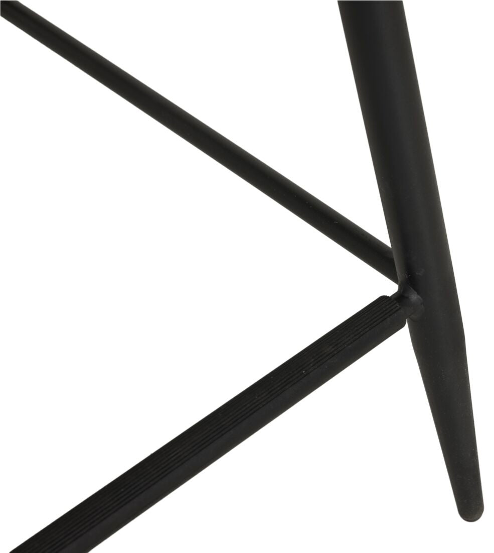 Tabouret de bar en microfibre Dexy disponible en 3 couleurs : anthracite, cognac et vert olive