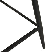 Tabouret de bar en microfibre Dexy disponible en 3 couleurs : anthracite, cognac et vert olive