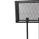 Industrial Stehlampe con Gaze Metall schwarz mit Gitter