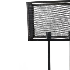 Industrial Stehlampe con Gaze Metall schwarz mit Gitter