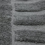 Lade das Bild in den Galerie-Viewer, Design Fransenteppich Yashi grau 3D Muster Modern 2 Größen Baumwolle
