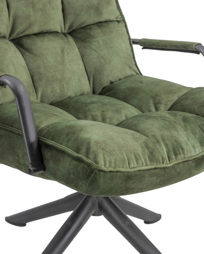 Velours Design Samt Drehsessel mit Armlehne Besucher Chill Sessel Wohnzimmer 2 Farben