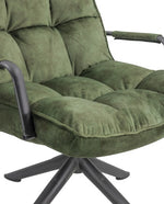 Lade das Bild in den Galerie-Viewer, Velours Design Samt Drehsessel mit Armlehne Besucher Chill Sessel in 2 Farben Wohnzimmer

