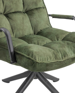 Velours Design Samt Drehsessel mit Armlehne Besucher Chill Sessel in 2 Farben Wohnzimmer