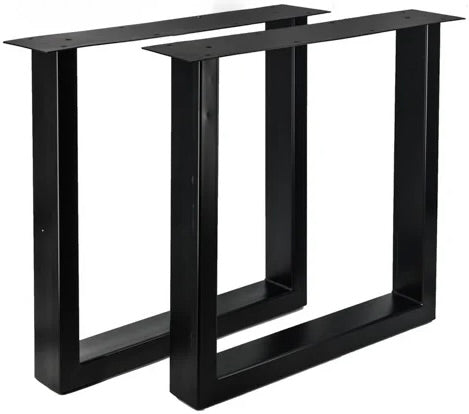 Sven U Piètement métallique laqué noir pour plateaux de table