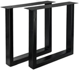 Sven U Piètement métallique laqué noir pour plateaux de table