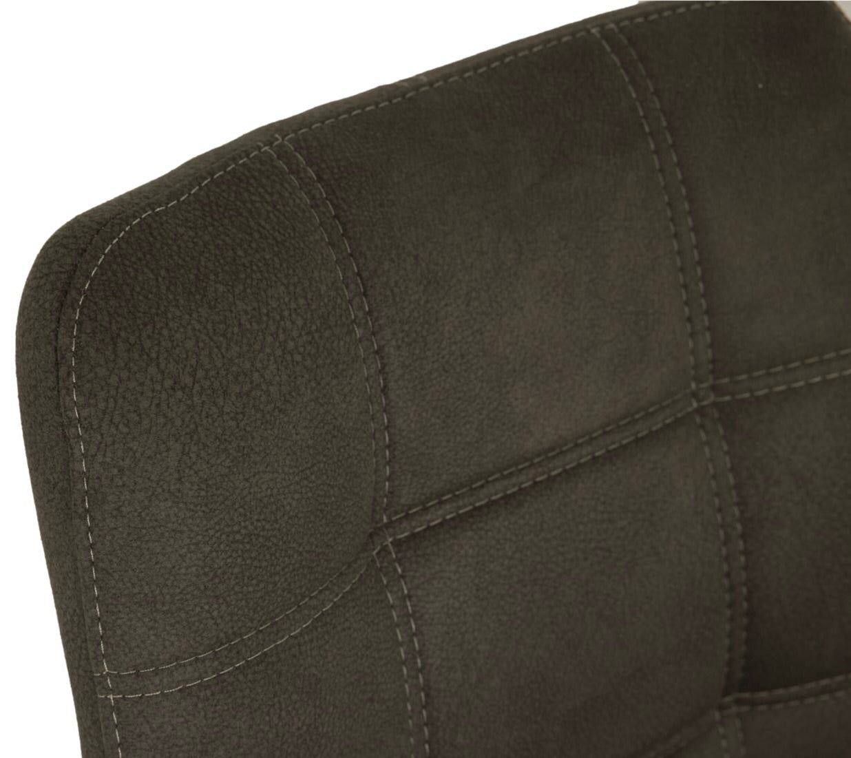 Mikrofaser Barstuhl Dexy in 3 Farben Anthrazit Cognac Braun und Olivgrün