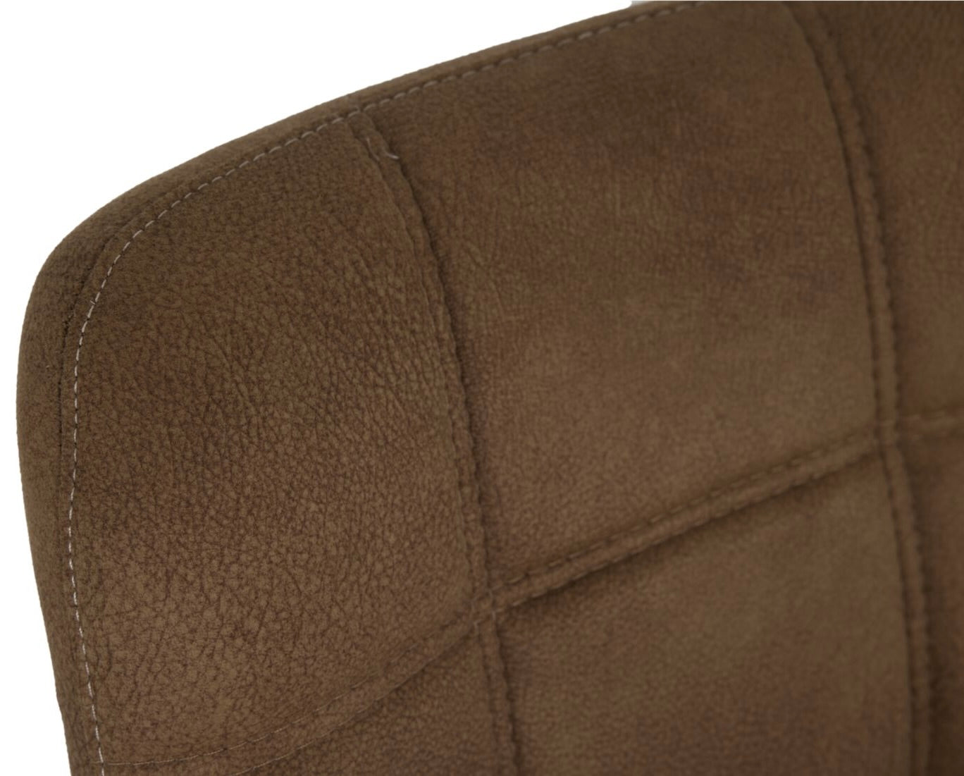 Tabouret de bar en microfibre Dexy disponible en 3 couleurs : anthracite, cognac et vert olive