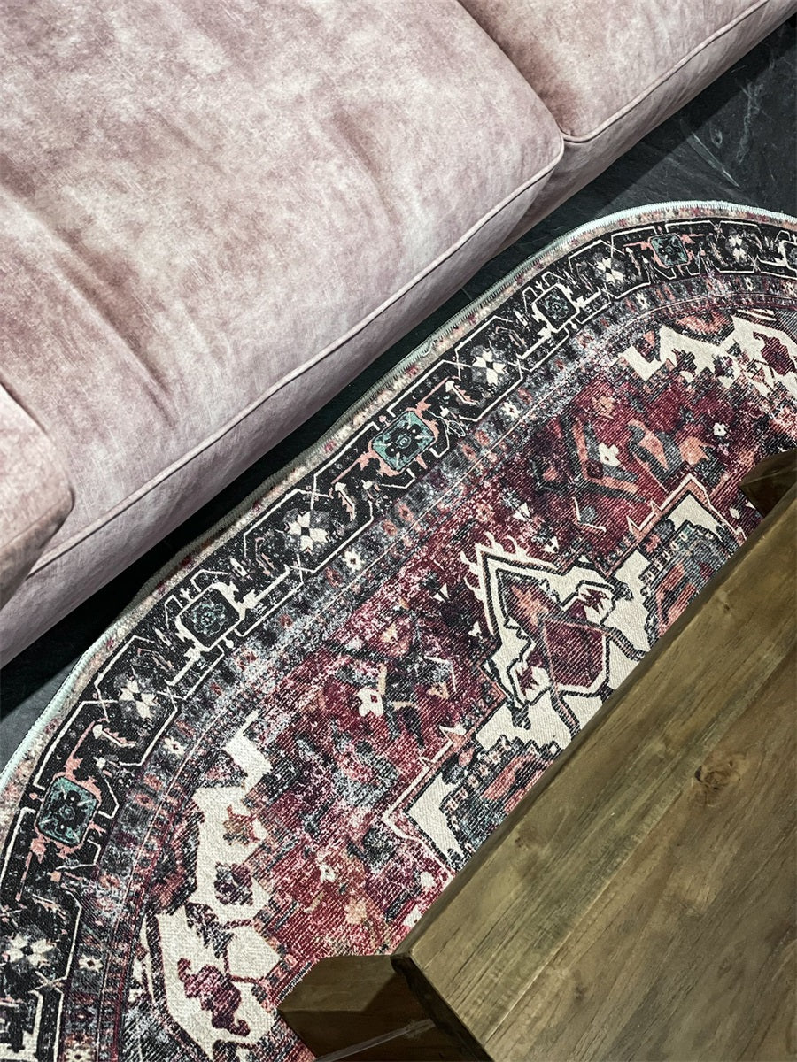 Teppich Bethy oval Vintage Rot-Multicolor Vintage Design 160x230cm Esszimmer