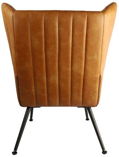 Fauteuil Foley en 2 coloris cognac anthracite similicuir