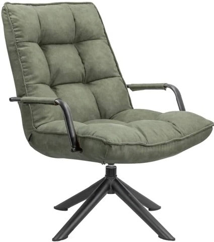 Mikrofaser Design Drehsessel mit Armlehne Besucher Chill Sessel Wohnzimmer 2 Farben
