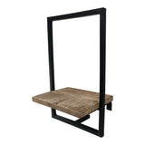 Wandregal S Industrial Möbel Mango Holz Metall schwarz Blankstahl Hängeregal Industrie Stil Regal Used Look
