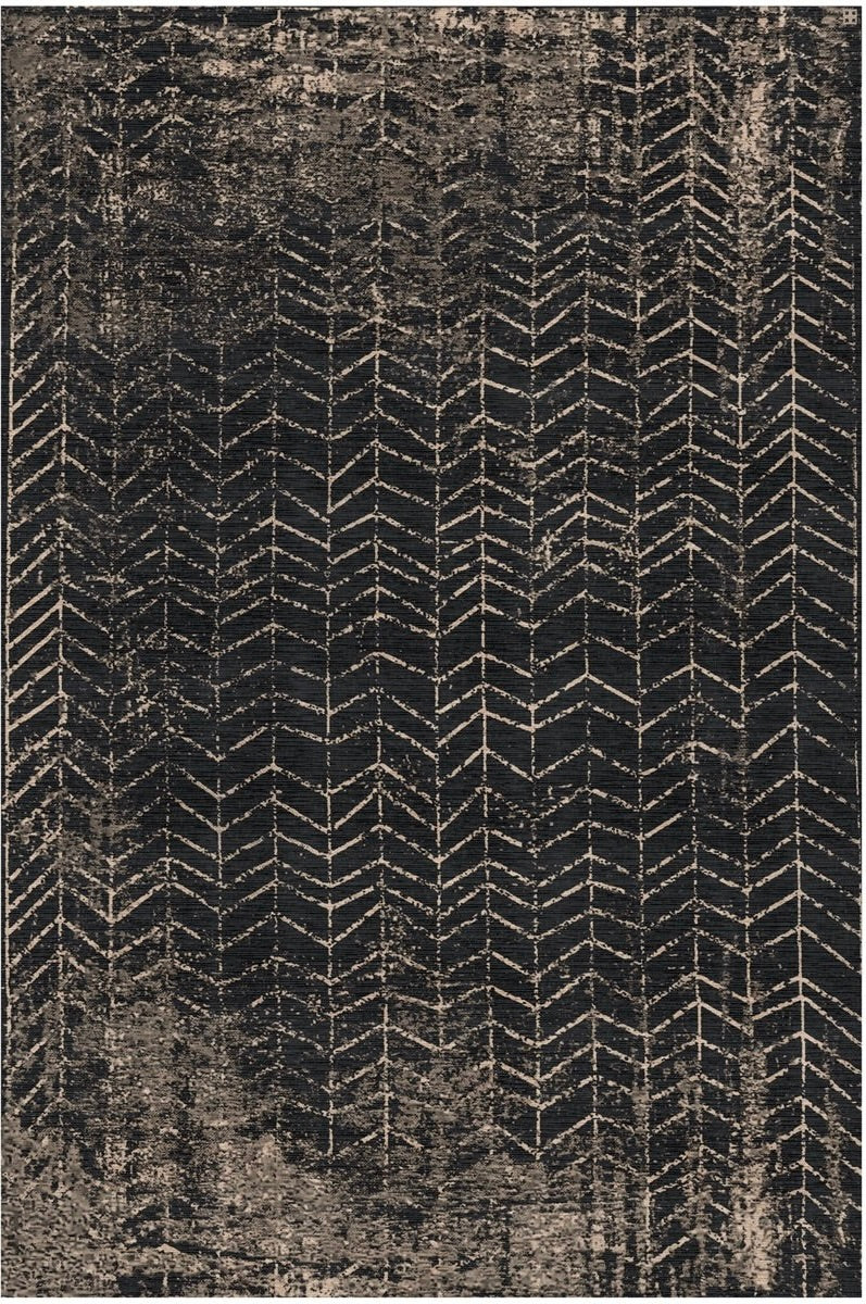 Teppich Mira Vintage afrikanisch Modern anthrazit-gold schwarz in 2 Größen