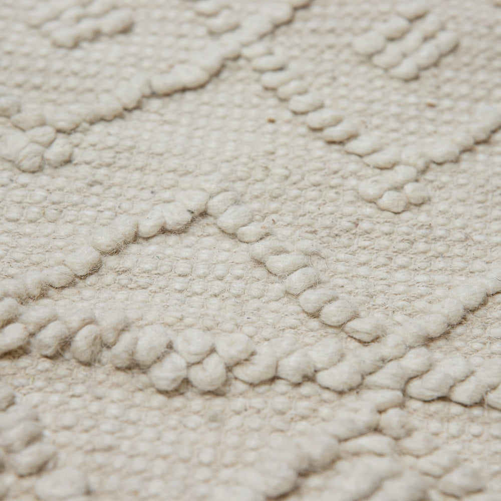 Design Fransenteppich Dev beige Modern 2 Größen Baumwolle