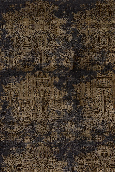 Teppich Vintage Design gold-braun schwarz in 2 Größen