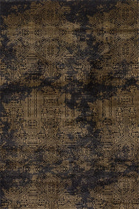 Teppich Vintage Design gold-braun schwarz in 2 Größen