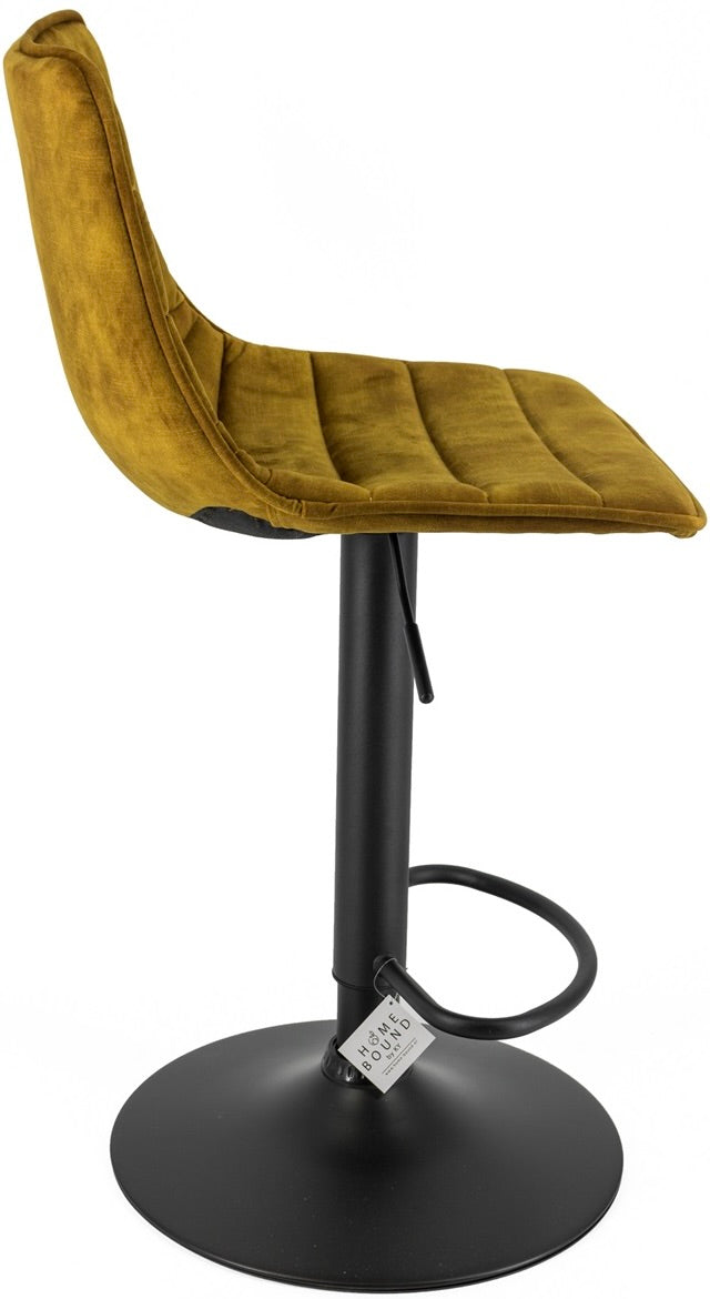 Samt Velours Sitzhocker Tokyo höhenverstellbar Barhocker 3 Farben
