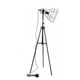 Stehlampe Vintage Dreibein schwarz Metall 136 cm