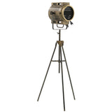 Industrial Stehlampe Hollywood Flutlicht altgold-messing Dreibein