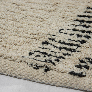 Design Teppich Andi beige schwarz Modern 2 Größen Baumwolle