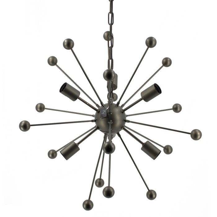 Industrial Hängelampe und Pendelleuchte Atomium Sputnik III Metall in 2 Farben