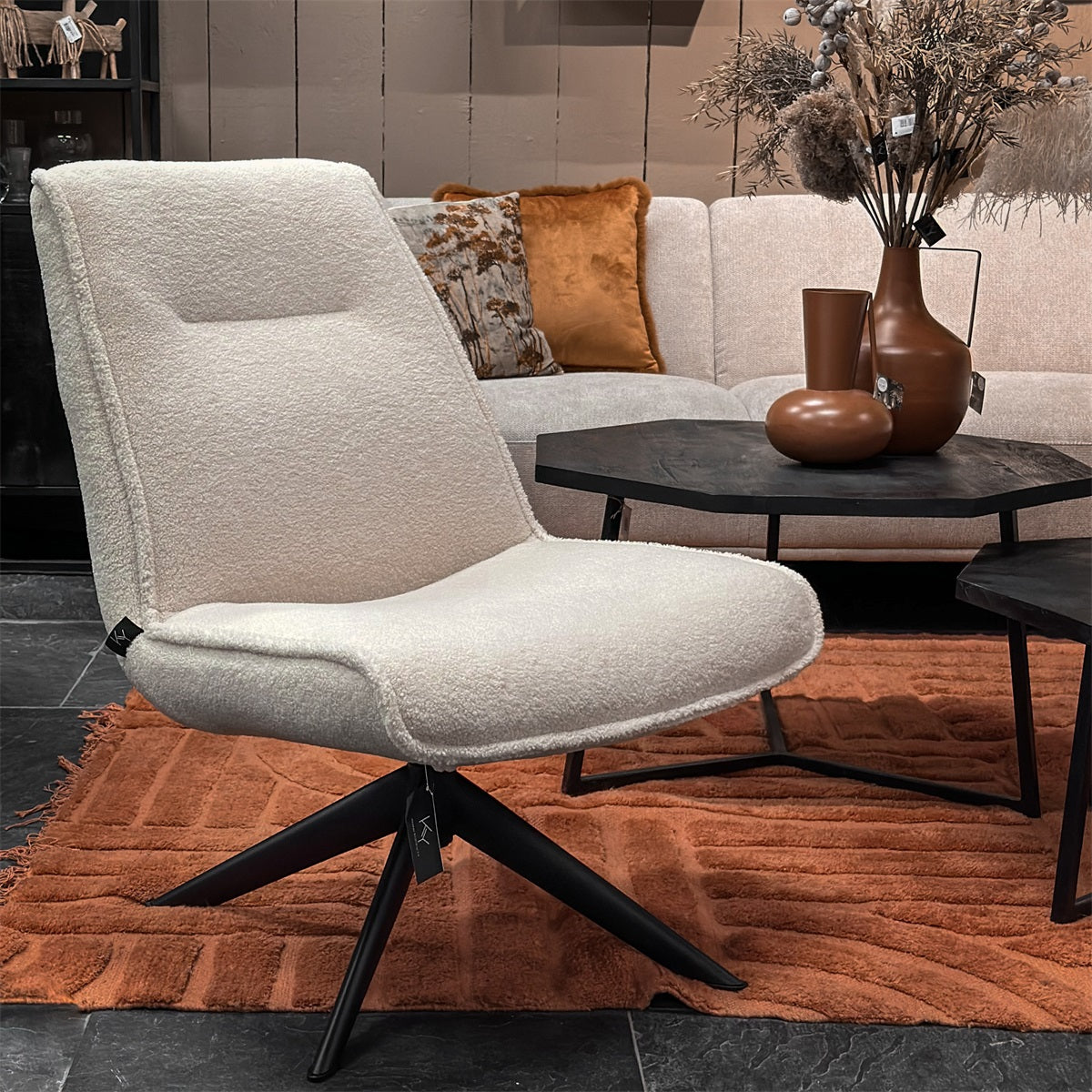Design Drehsessel Sam Teddy Besucher Chill Sessel Wohnzimmer 5 Farben & Hocker