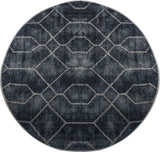 Design Teppich Neo rund Modern anthrazit grau in 3 Größen