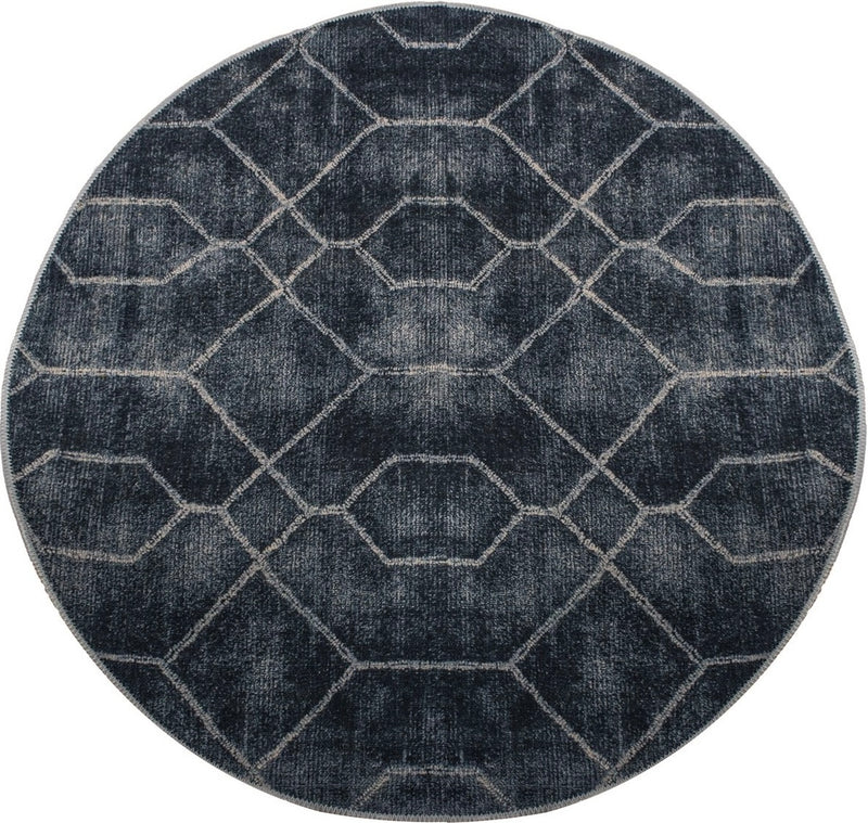 Design Teppich Neo rund Modern anthrazit grau in 3 Größen