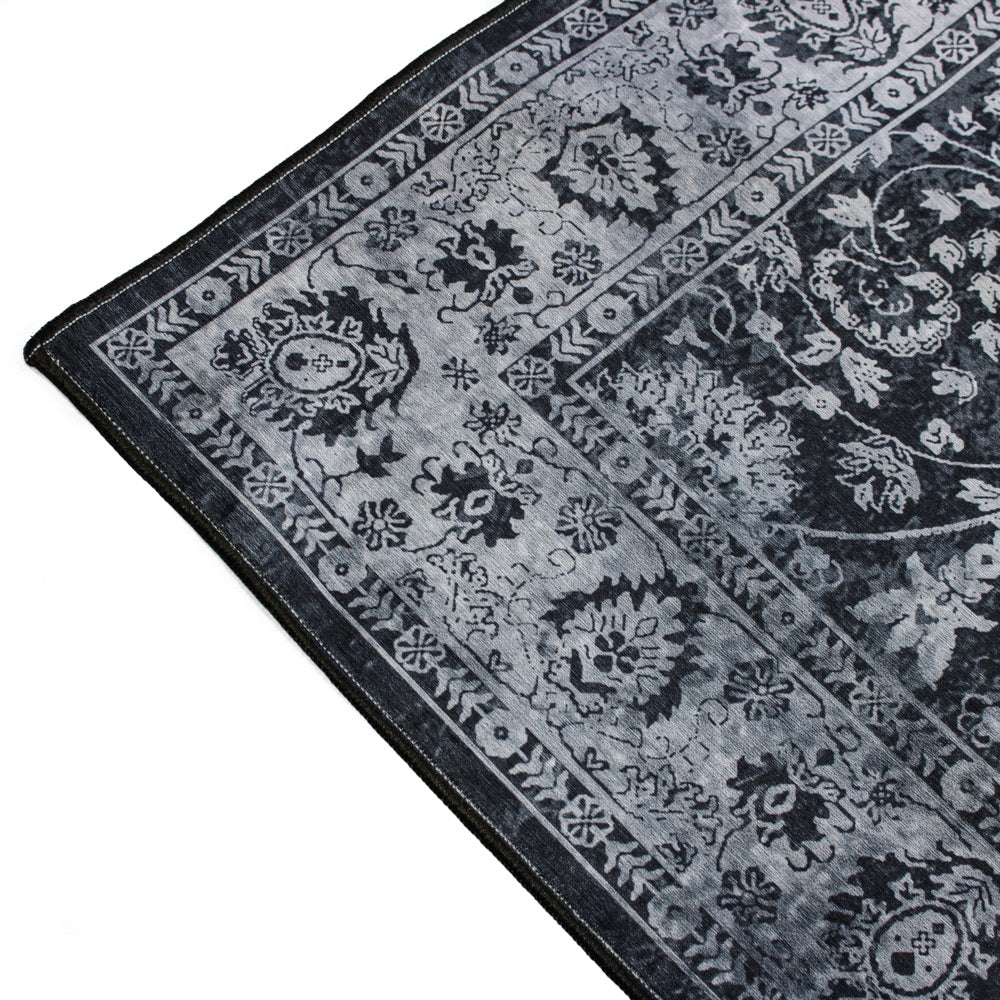 Teppich Yari Modern Vintage anthrazit Steingrau in 160x230cm