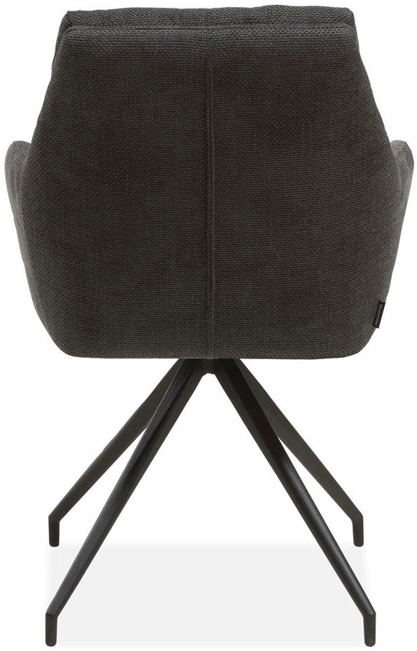 Chaise de salle à manger Icony tissu en 3 couleurs : vert, anthracite, gris