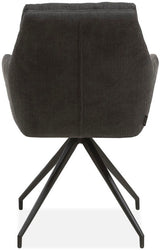 Chaise de salle à manger Icony tissu en 3 couleurs : vert, anthracite, gris