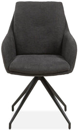 Chaise de salle à manger Icony tissu en 3 couleurs : vert, anthracite, gris