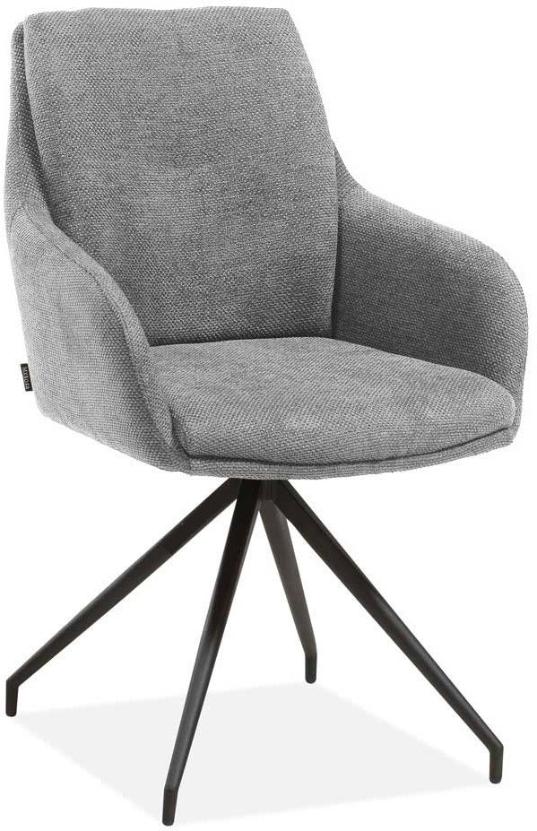 Chaise de salle à manger Icony tissu en 3 couleurs : vert, anthracite, gris