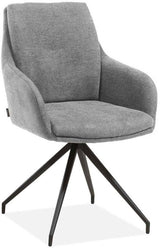 Chaise de salle à manger Icony tissu en 3 couleurs : vert, anthracite, gris