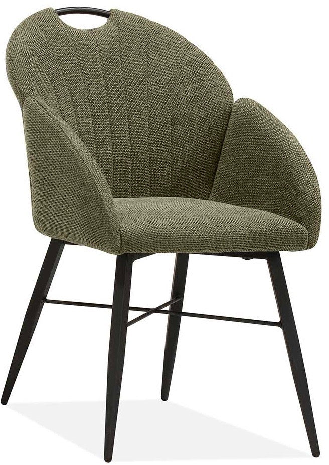 Stoff Armlehnen Stuhl Mody in 3 Farben Lichtgrau Grün Anthrazit